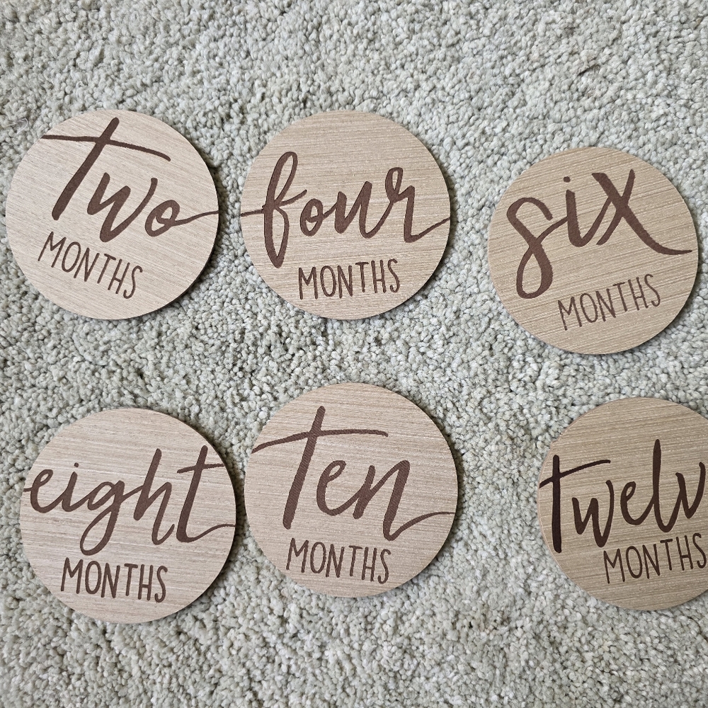 Baby Monthly Milestone Rounds, Baby Milestone